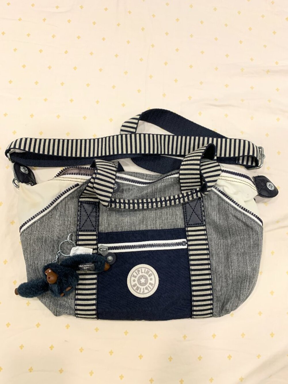 Women Kipling Art Mini Shoulder Bag with striped strap